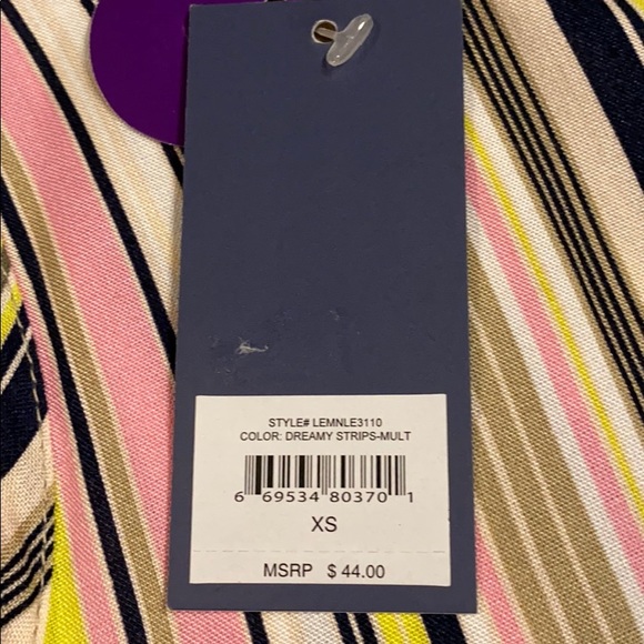 Libby Edelman XS Striped Tank Top Pullover New - Picture 12 of 12